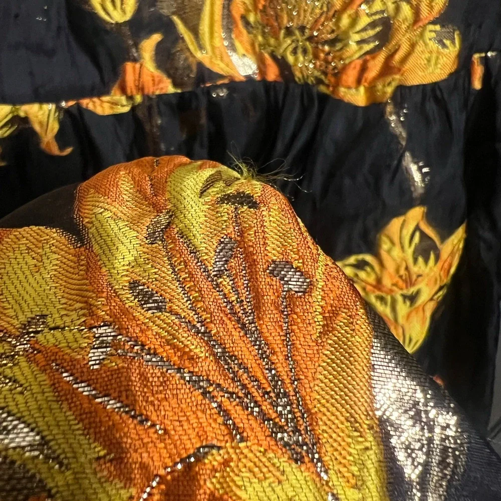 MILLY Hayden Halter Floral Midi Dress Size 6 - Picture 11 of 11